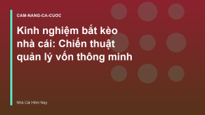 Read more about the article Kinh nghiệm bắt kèo nhà cái: Chiến thuật quản lý vốn thông minh